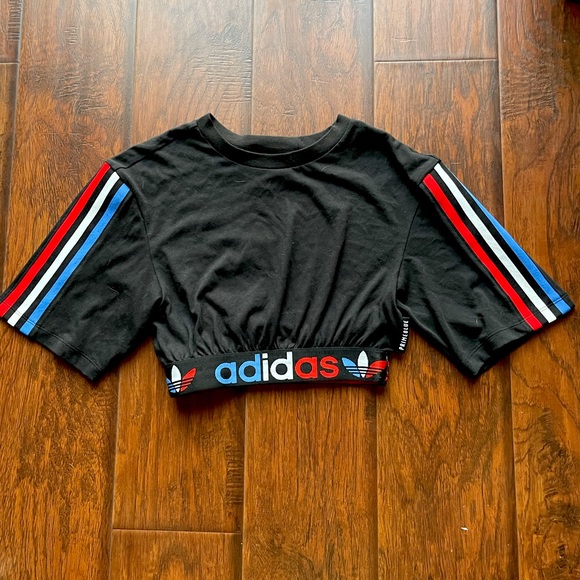 adidas Tops - Adidas Black Crop Tee